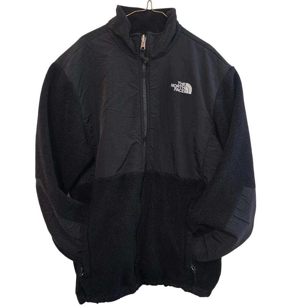 The North Face Girls Fleece Jacket‎ Black Zip Up Polartec Size XL TG